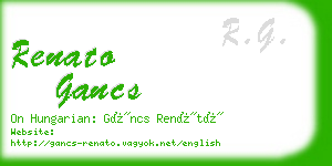 renato gancs business card